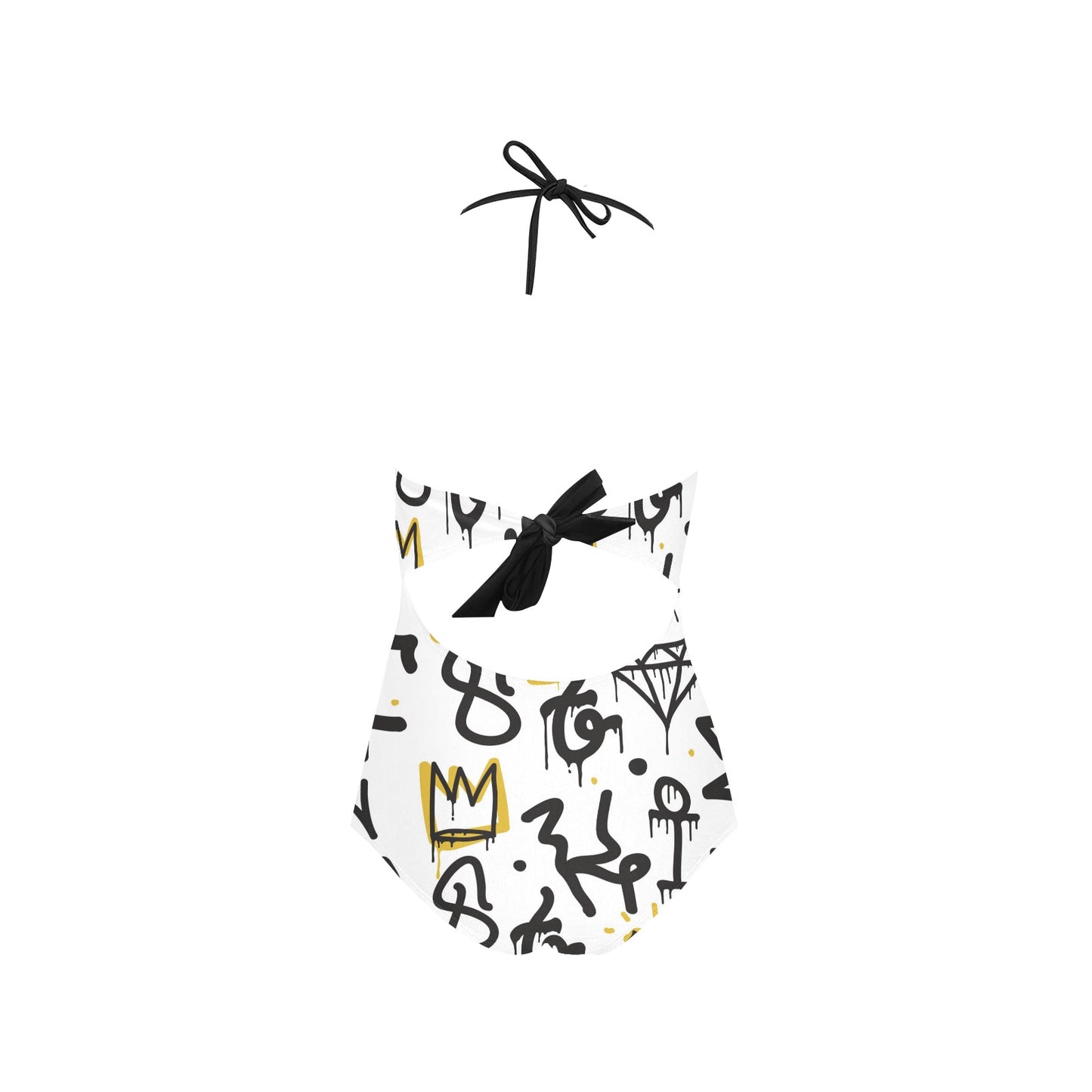 Abstract Art RMFP Lace Band Embossing Swimsuit