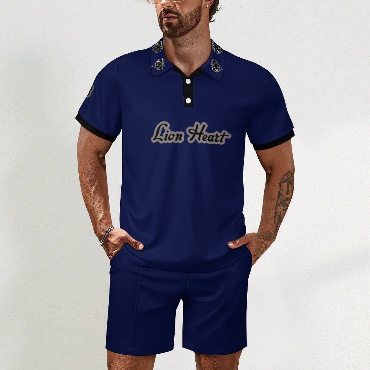 Lion Heart POLO shirt set (Royal Blue)