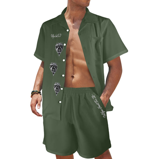 Put Your Heart In It Button Down Set (Emerald)