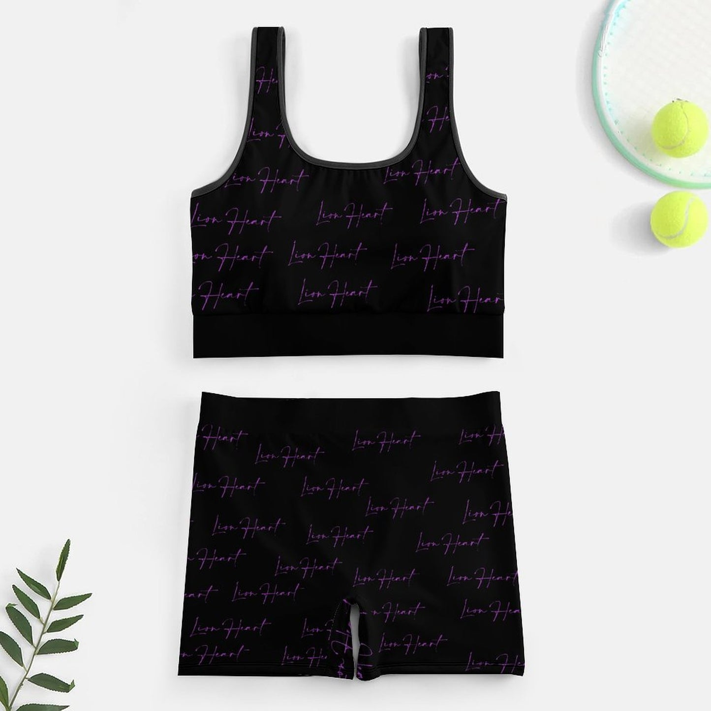 Lion Heart Yoga Set (Purple Stitch)
