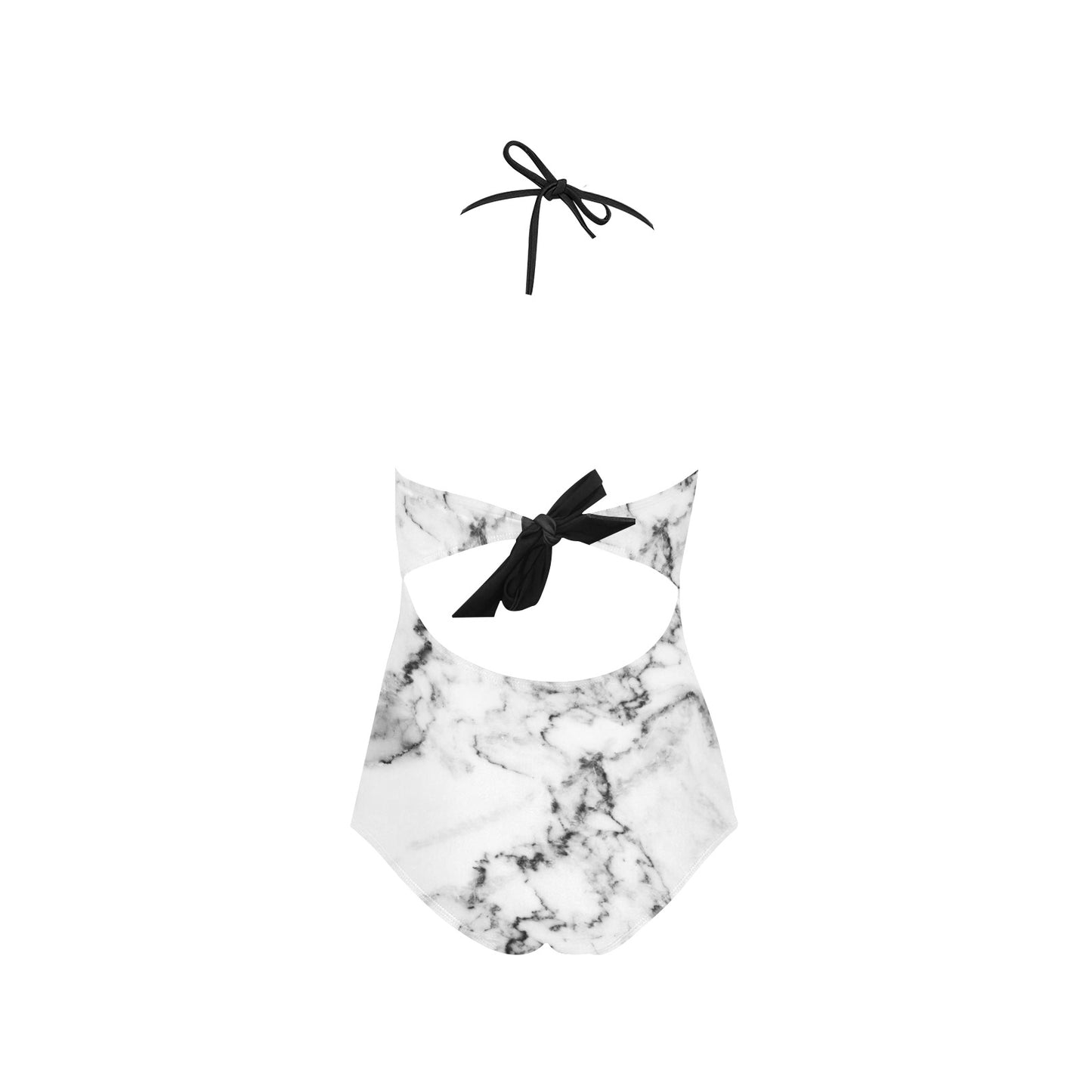 White Marble RMFP (BS) Lace Band Embossing Swimsuit