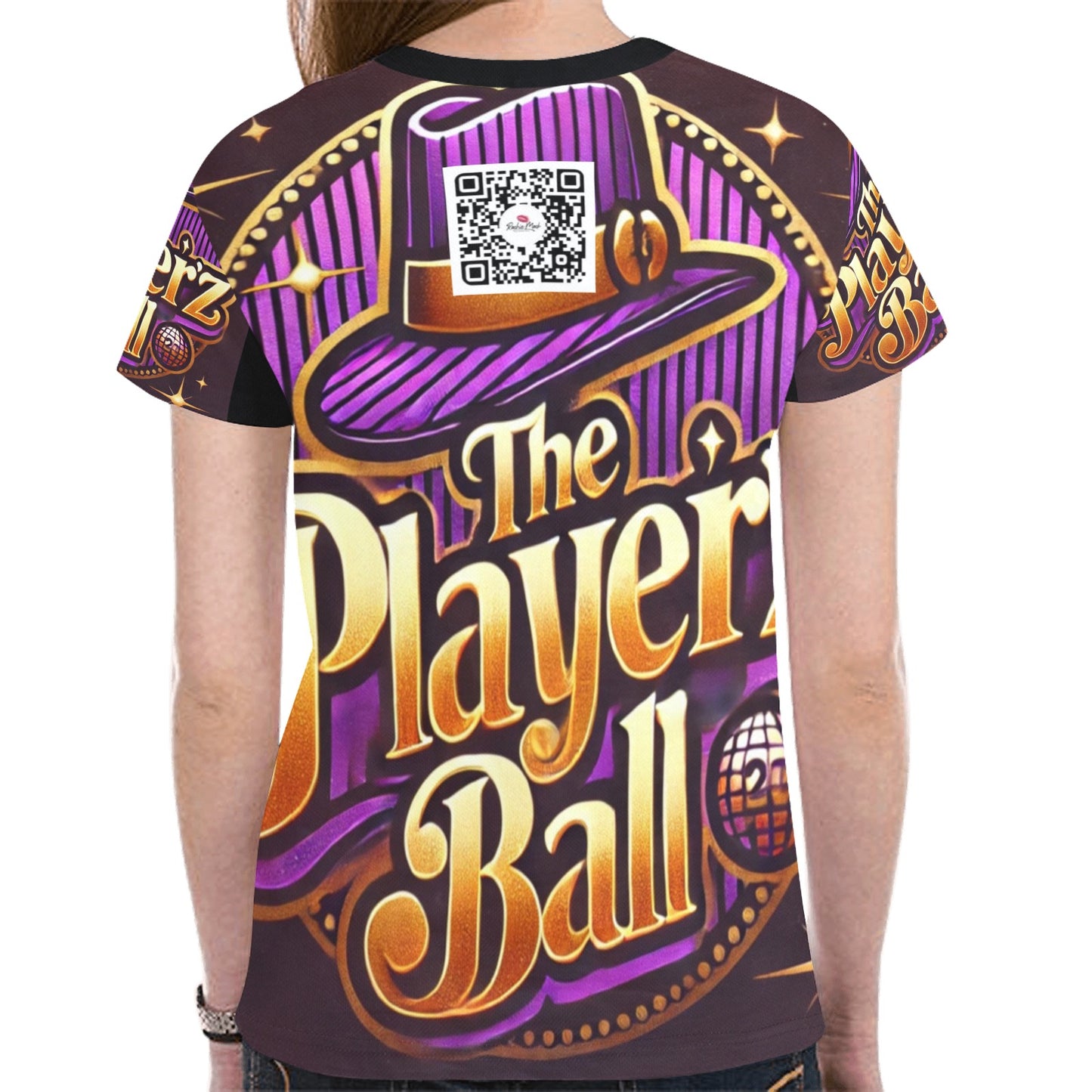 The Player'z Ball All Over Print T-shirt for Women (Model T45)