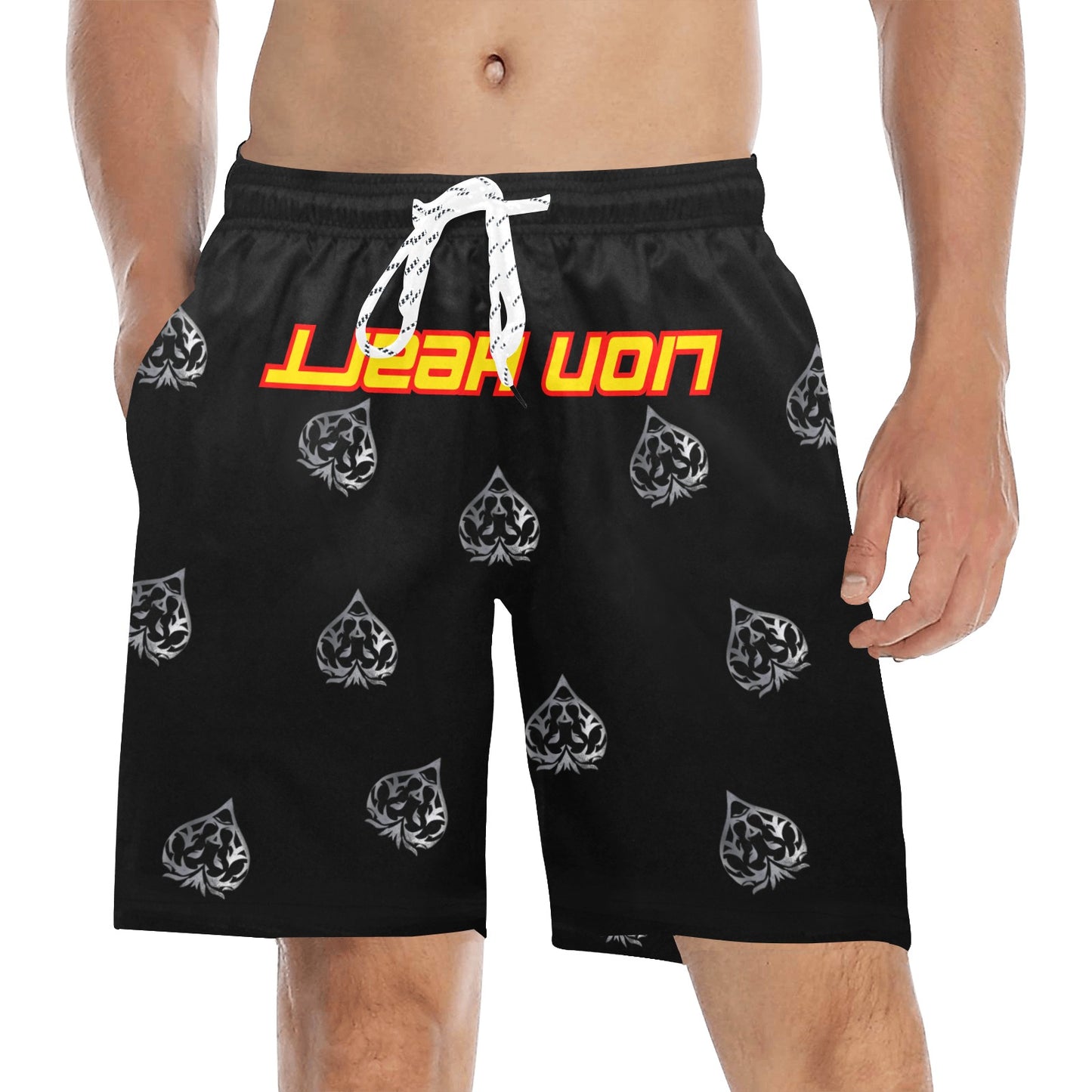 Lion Heart "Flipside" Beach Shorts BLK