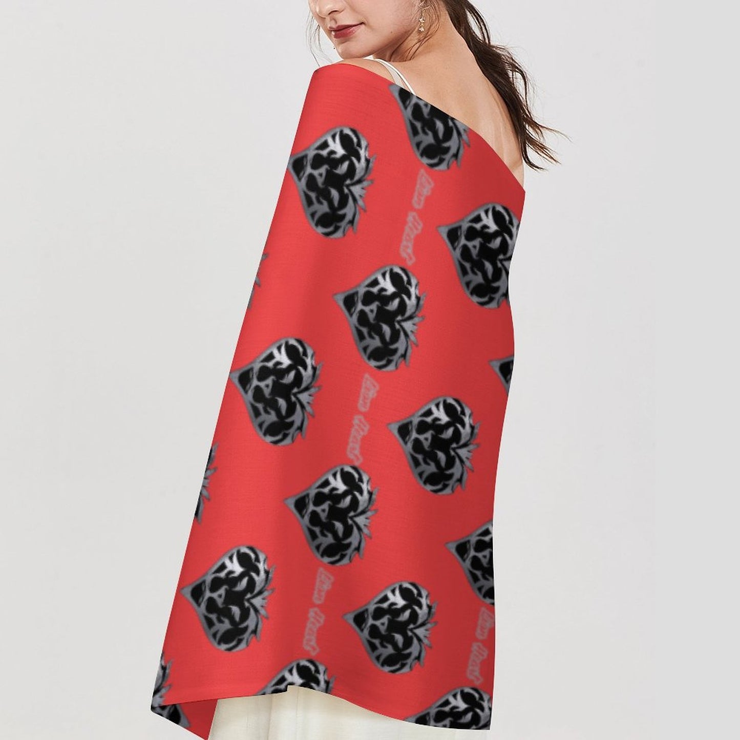 Lion Heart Tassel scarf (Ruby Red)