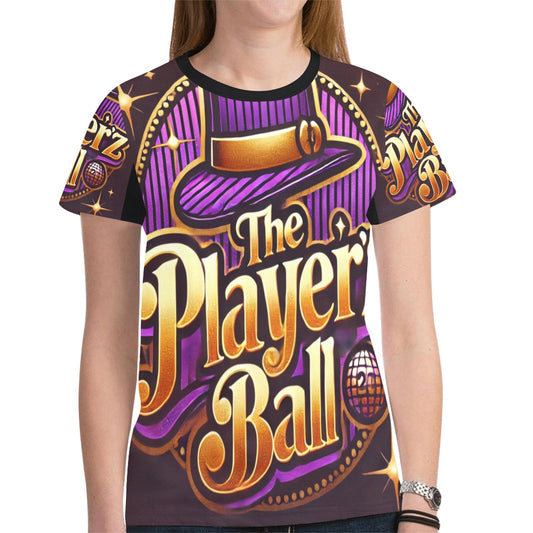 The Player'z Ball All Over Print T-shirt for Women (Model T45)