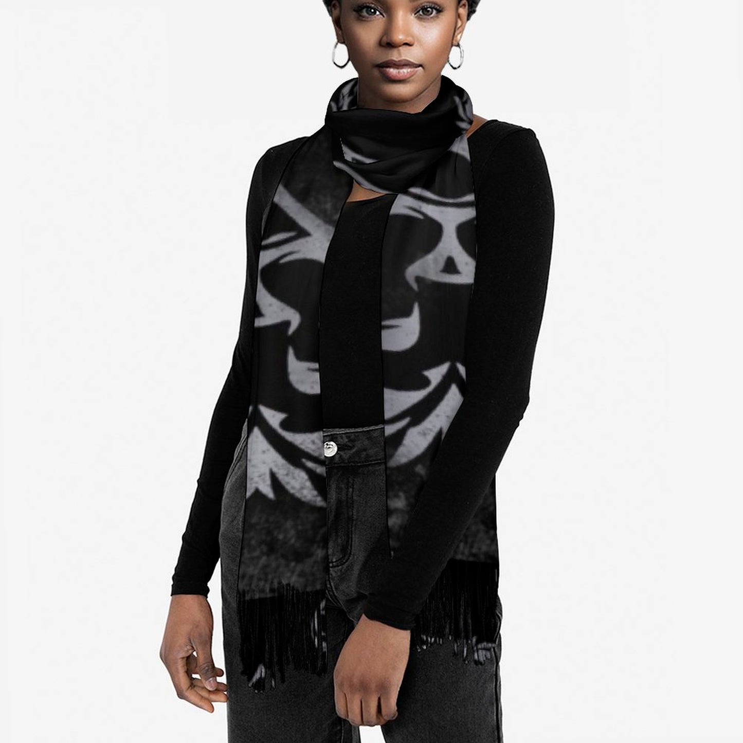 Lion Heart Tassel scarf (Onyx)