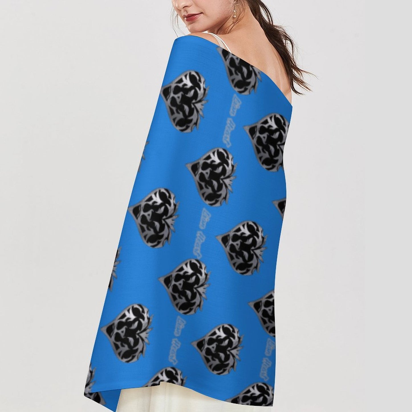 Lion Heart Tassel scarf (Royal Blue)