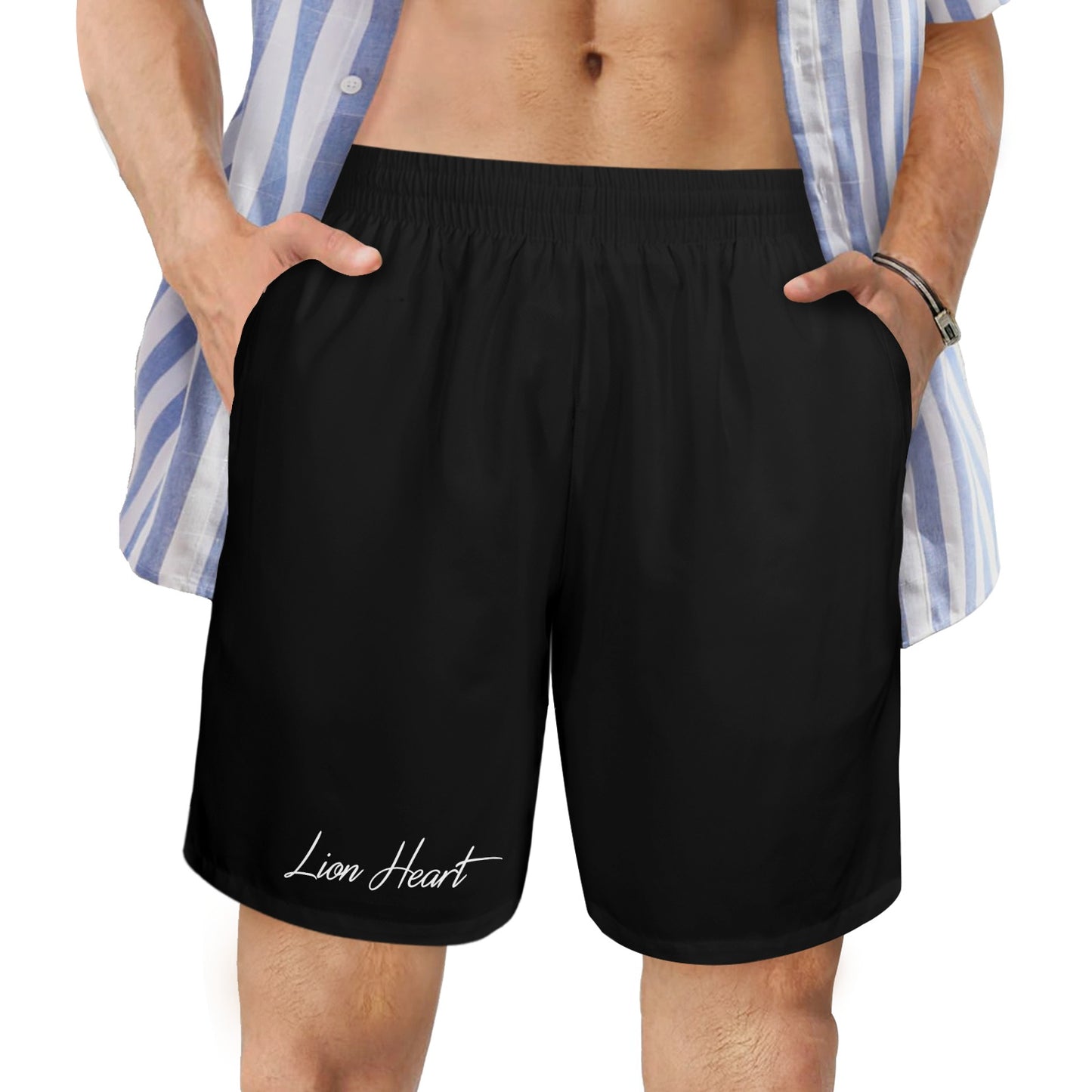 Lion Heart Beach Shorts BLK