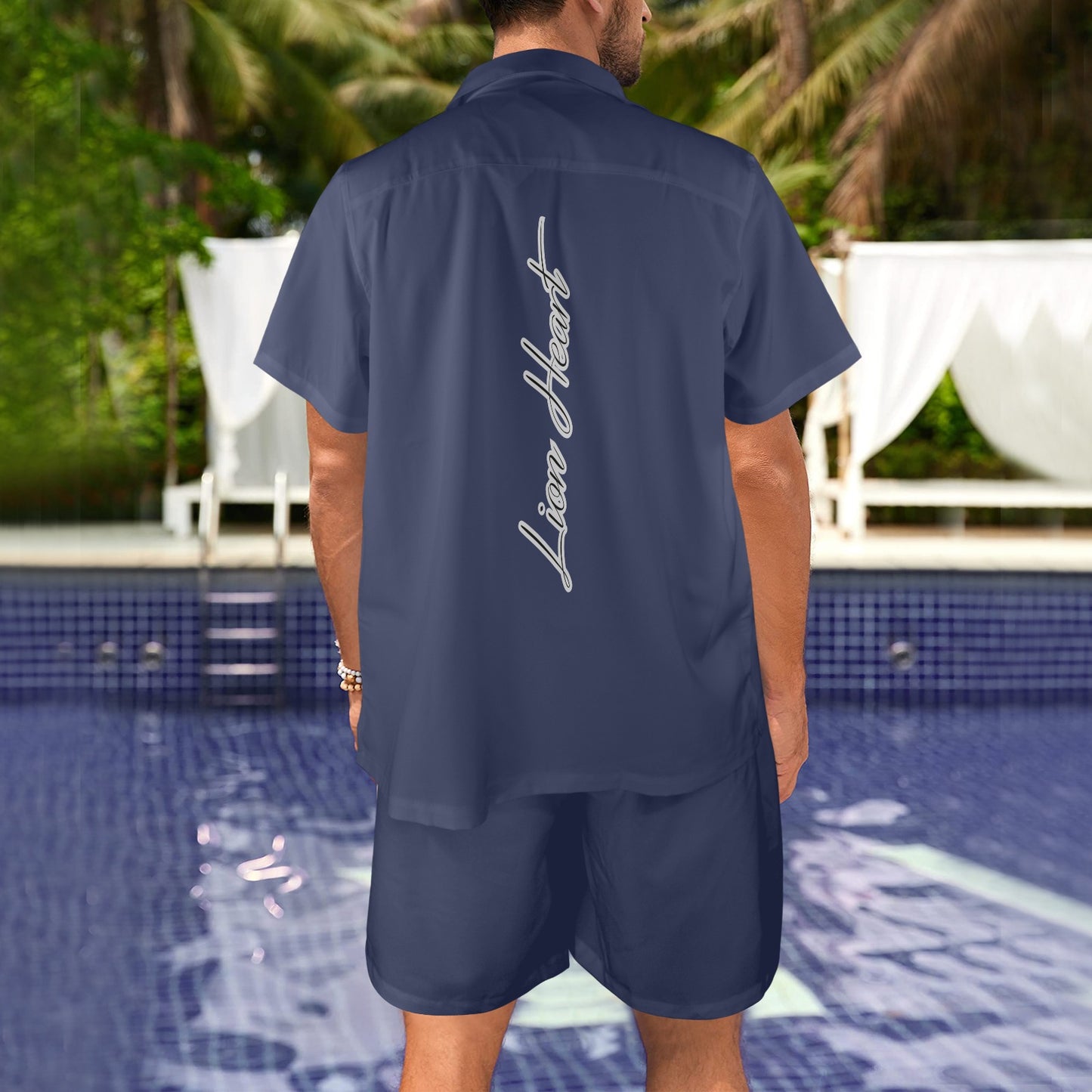 Put Your Heart In It Button Down Set (Royal Blue)