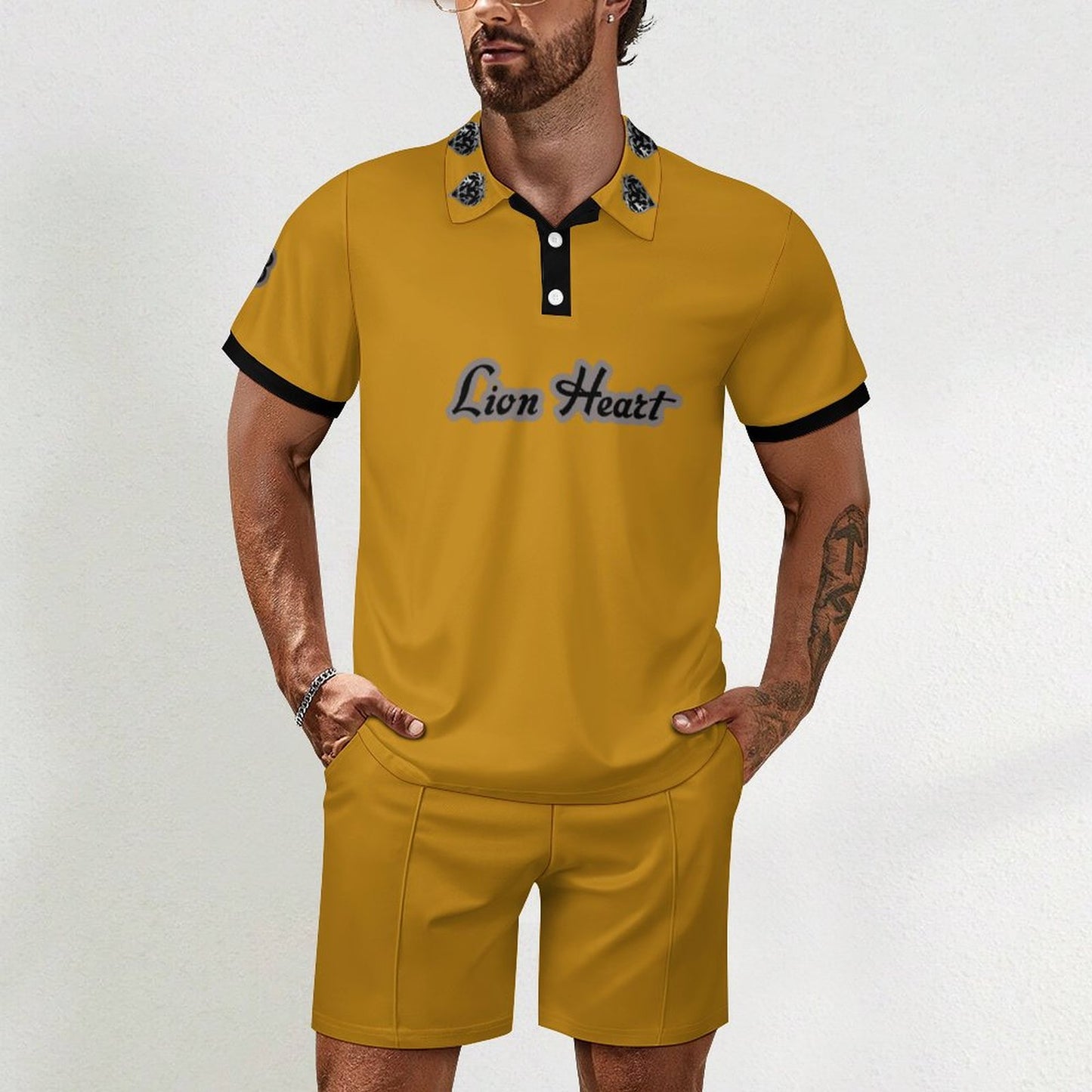 Lion Heart POLO shirt set (Gold)