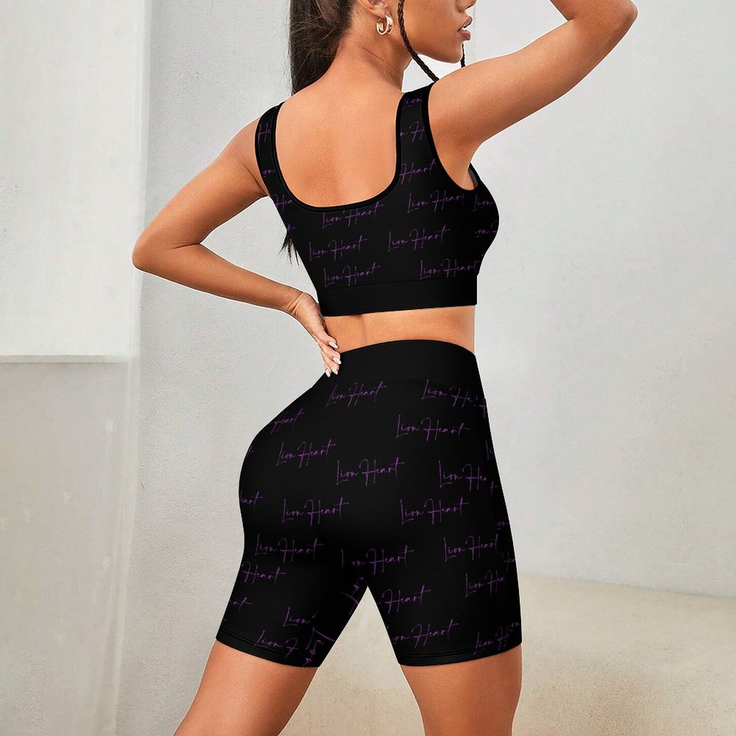Lion Heart Yoga Set (Purple Stitch)